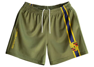 Pre-owned Bravest Studios Men's  Racing Shorts In Olive