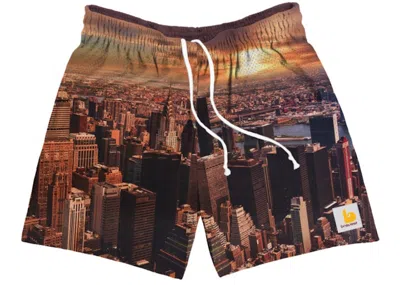 Pre-owned Bravest Studios Men's  Skyline Shorts In Orange