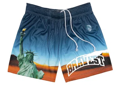 Pre-owned Bravest Studios Men's  Statue Of Liberty Shorts In Multi