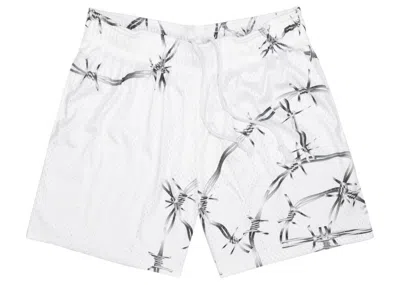 Pre-owned Bravest Studios Men's  Steel Spiral Wire Shorts In White