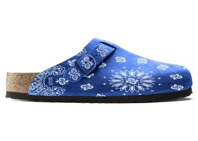 Pre-owned Bravest Studios Men's  Suede Paisley Clogs Sneakers In Blue