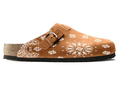 Pre-owned Bravest Studios Men's  Suede Paisley Clogs Sneakers In Hazel