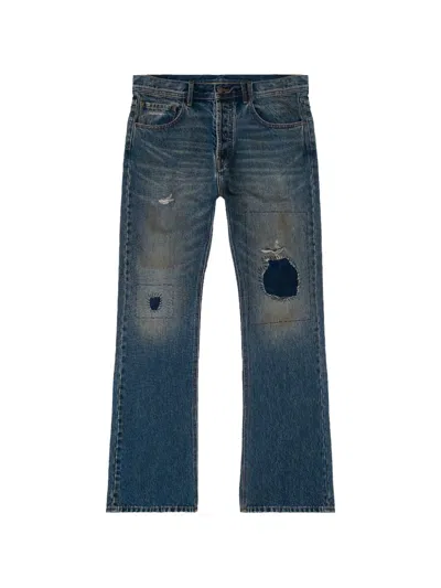 Bravest Studios Patchwork Distressed Jeans In Blue