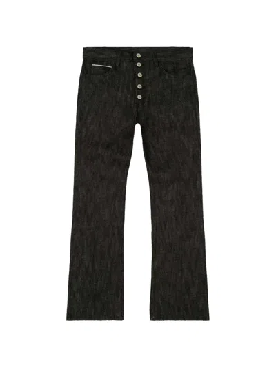 Bravest Studios Raw Flared Jeans In Black