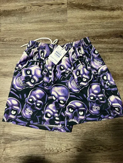Pre-owned Bravest Studios Skull Shorts In Purple
