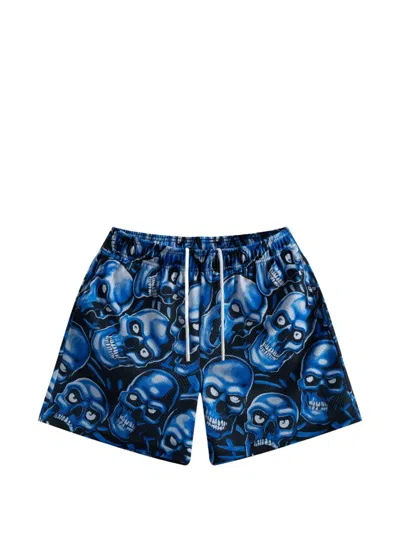 Bravest Studios Skull-print Drawstring Track Shorts In Multi