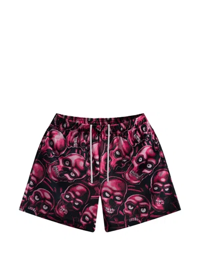 Bravest Studios Skully Printed Mesh Shorts In Multi