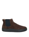 Brawn's Man Ankle Boots Dark Brown Size 12 Leather In Brown