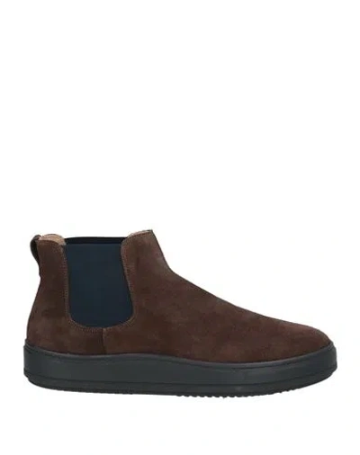 Brawn's Man Ankle Boots Dark Brown Size 12 Leather
