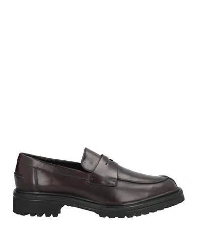 Brawn's Man Loafers Burgundy Size 9 Leather In Red