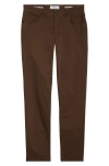 Brax Cadiz Marathon Cotton Stretch Twill Straight Leg Pants In Brown