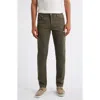 Brax Cadiz Stretch Cotton Straight Leg Pants In Olive