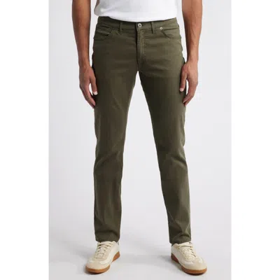Brax Cadiz Stretch Cotton Straight Leg Pants In Olive