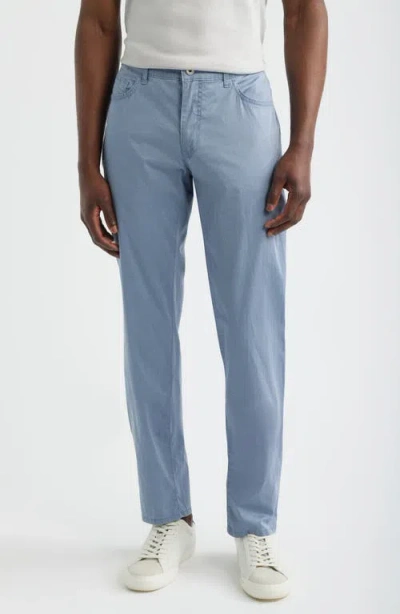 Brax Cadiz Ultralight Straight Leg Stretch Cotton Pants In Blue