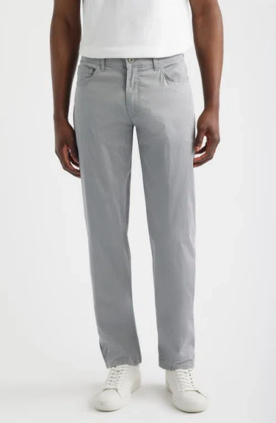 Brax Cadiz Ultralight Straight Leg Stretch Cotton Pants In Gray