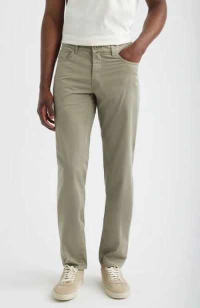 Brax Cadiz Ultralight Straight Leg Stretch Cotton Pants In Green