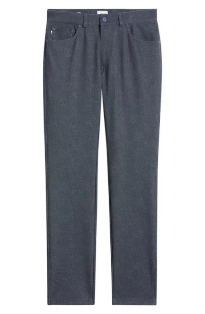Brax Chuck Hi-flex Modern Fit Houndstooth Five-pocket Pants In Navy
