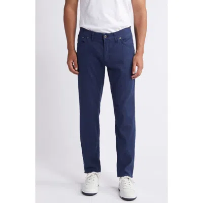 Brax Chuck Modern Fit Linen & Cotton Five-pocket Pants In Blue