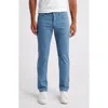 Brax Cooper Fusion Flex Microprint Regular Fit Straight Leg Pants In Smoke Blue