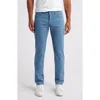 Brax Cooper Fusion Flex Microprint Regular Fit Straight Leg Pants In Smoke Blue