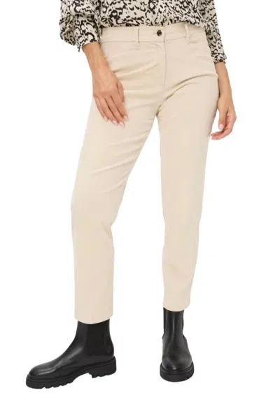 Brax Corduroy Chino Pants In Canvas In White