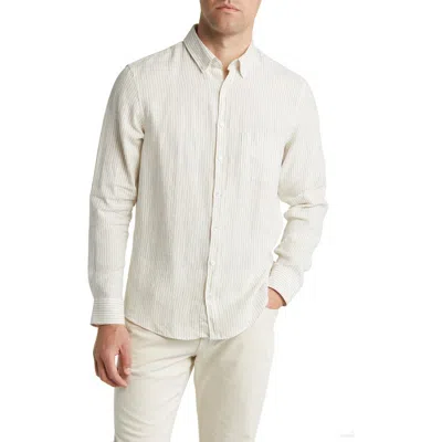 Brax Daniel Linen Button-down Shirt In White