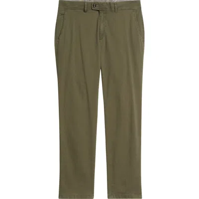 Brax Evans Flat Front Straight Leg Chinos In Green