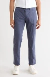 Brax Evans Regular Fit Flat Front Chino Pants In Blue