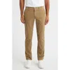 Brax Fabio Flat Front Stretch Corduroy Pants In Brown