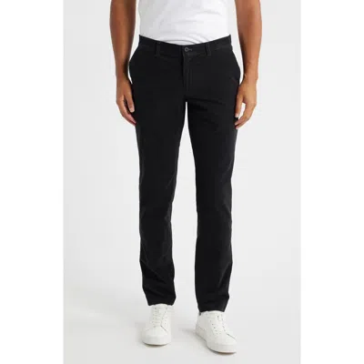 Brax Fabio Flat Front Stretch Corduroy Pants In Black
