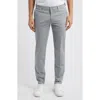 Brax Fabio Micropattern Flat Front Cotton Blend Pants In Platinum