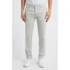 Brax Fabio Micropattern Flat Front Cotton Blend Pants In White