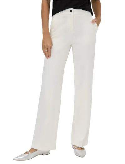 Brax Maine Wide Leg Jersey Palazzo Pants In Off-white