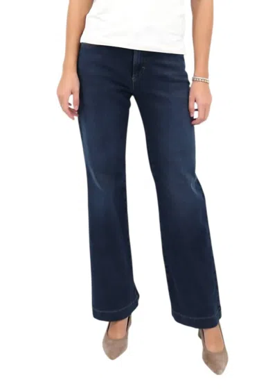 Brax Maine Wide Leg Pants In Used Dark Blue