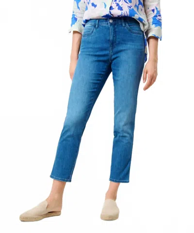 Brax Mary S Cropped Ultra Light Summer Jeans In Used Reg Blue