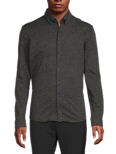 Brax Men's Daniel Ju Textured Long Sleeve Shirt In Cement