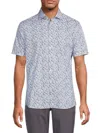 Brax Men's Kelly Micro Floral Print Shirt In Navy