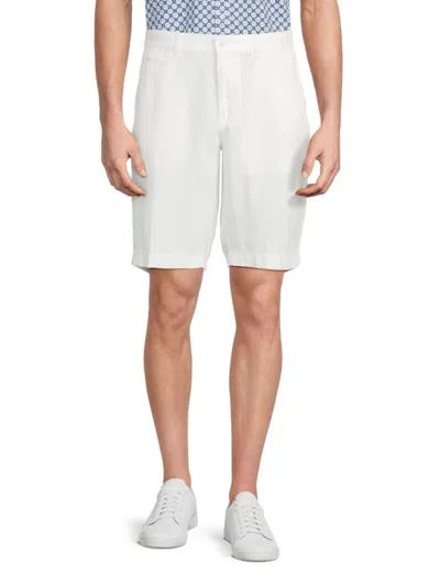 Brax Men's Linen Flat-front Bermuda Shorts
