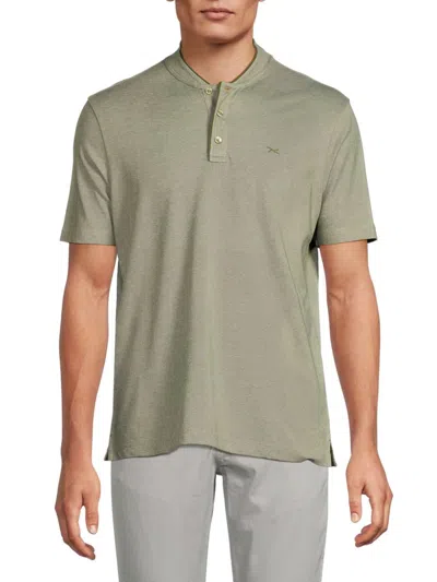 Brax Men's Pierce Logo Henley In Olive