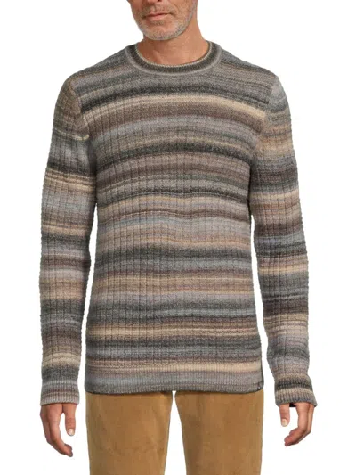 Brax Men's Rick Striped Virgin Wool Blend Sweater In Grey Multi