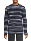 Brax Men's Rick Striped Virgin Wool Blend Sweater In Night