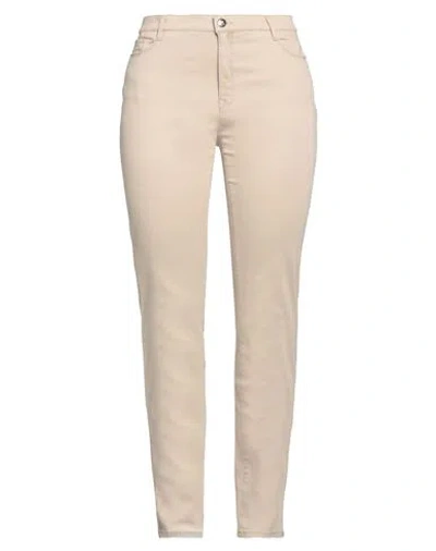 Brax Woman Jeans Beige Size 29w-32l Cotton, Polyester, Viscose, Elastane
