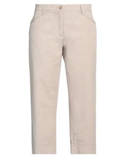 Brax Woman Pants Beige Size 29w-32l Cotton, Elastane In Grey