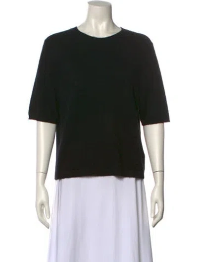 Pre-owned Brazeau Tricot Cashmere Crew Neck Sweater In Black