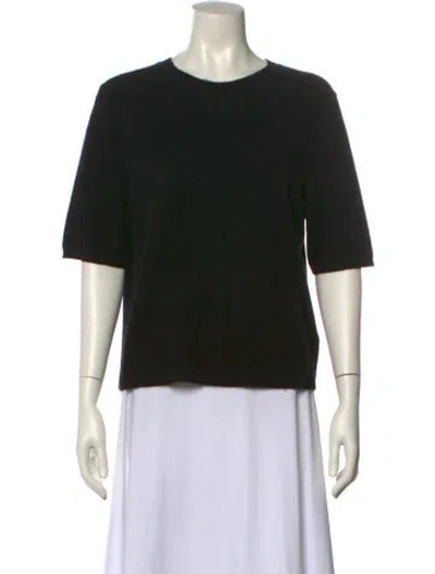 Pre-owned Brazeau Tricot Cashmere Crew Neck Sweater In Black