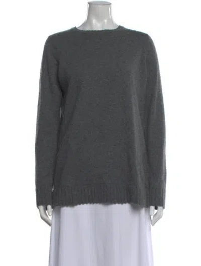 Pre-owned Brazeau Tricot Cashmere Crew Neck Sweater In Gray