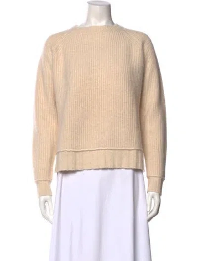 Pre-owned Brazeau Tricot Cashmere Crew Neck Sweater In Neutral