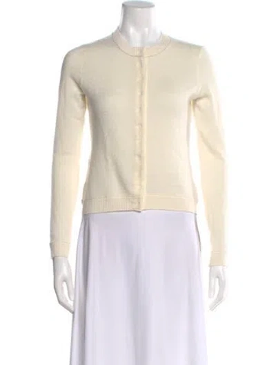 Pre-owned Brazeau Tricot Cashmere Crew Neck Sweater In Neutral