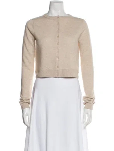 Pre-owned Brazeau Tricot Cashmere Crew Neck Sweater In Neutral