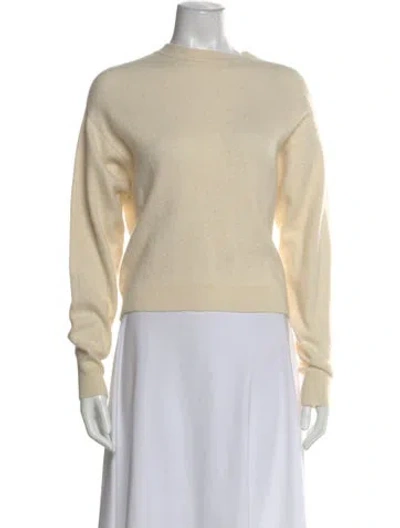 Pre-owned Brazeau Tricot Cashmere Crew Neck Sweater In Neutral